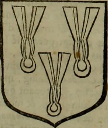 An illustration from Histoire généalogique et chronologique de la maison royale de France, des pairs, grands officiers de la couronne & de la maison du roy & des anciens barons du royaume : avec les qualitez, l'origine, le progrés & les armes de leurs familles; ensemble les statuts & le catalogue des chevaliers, commandeurs, & officiers de l'ordre du S. Esprit : le tovt dressé svr titres originaux, svr les registres des chartes du roy, du parlement, de la chambre des comptes, & du châtelet de Paris, cartulaires, manuscrits de la bibliotheque du roy, & d'autres cabinets curieux, 1726, leaf 282