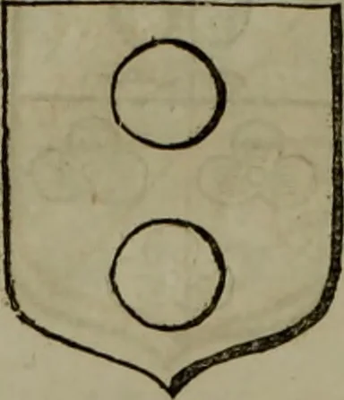 An illustration from Histoire généalogique et chronologique de la maison royale de France, des pairs, grands officiers de la couronne & de la maison du roy & des anciens barons du royaume : avec les qualitez, l'origine, le progrés & les armes de leurs familles; ensemble les statuts & le catalogue des chevaliers, commandeurs, & officiers de l'ordre du S. Esprit : le tovt dressé svr titres originaux, svr les registres des chartes du roy, du parlement, de la chambre des comptes, & du châtelet de Paris, cartulaires, manuscrits de la bibliotheque du roy, & d'autres cabinets curieux, 1726, leaf 283