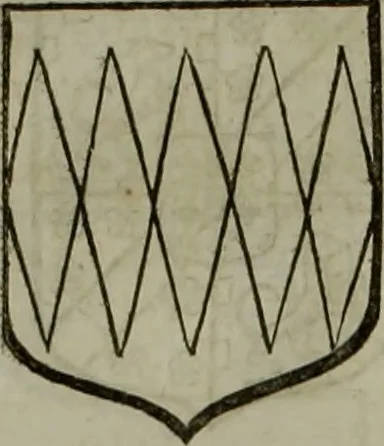 An illustration from Histoire généalogique et chronologique de la maison royale de France, des pairs, grands officiers de la couronne & de la maison du roy & des anciens barons du royaume : avec les qualitez, l'origine, le progrés & les armes de leurs familles; ensemble les statuts & le catalogue des chevaliers, commandeurs, & officiers de l'ordre du S. Esprit : le tovt dressé svr titres originaux, svr les registres des chartes du roy, du parlement, de la chambre des comptes, & du châtelet de Paris, cartulaires, manuscrits de la bibliotheque du roy, & d'autres cabinets curieux, 1726, leaf 287