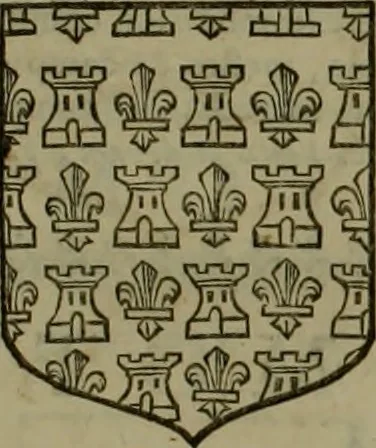 An illustration from Histoire généalogique et chronologique de la maison royale de France, des pairs, grands officiers de la couronne & de la maison du roy & des anciens barons du royaume : avec les qualitez, l'origine, le progrés & les armes de leurs familles; ensemble les statuts & le catalogue des chevaliers, commandeurs, & officiers de l'ordre du S. Esprit : le tovt dressé svr titres originaux, svr les registres des chartes du roy, du parlement, de la chambre des comptes, & du châtelet de Paris, cartulaires, manuscrits de la bibliotheque du roy, & d'autres cabinets curieux, 1726, leaf 290