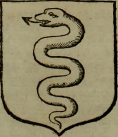 An illustration from Histoire généalogique et chronologique de la maison royale de France, des pairs, grands officiers de la couronne & de la maison du roy & des anciens barons du royaume : avec les qualitez, l'origine, le progrés & les armes de leurs familles; ensemble les statuts & le catalogue des chevaliers, commandeurs, & officiers de l'ordre du S. Esprit : le tovt dressé svr titres originaux, svr les registres des chartes du roy, du parlement, de la chambre des comptes, & du châtelet de Paris, cartulaires, manuscrits de la bibliotheque du roy, & d'autres cabinets curieux, 1726, leaf 335