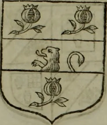 An illustration from Histoire généalogique et chronologique de la maison royale de France, des pairs, grands officiers de la couronne & de la maison du roy & des anciens barons du royaume : avec les qualitez, l'origine, le progrés & les armes de leurs familles; ensemble les statuts & le catalogue des chevaliers, commandeurs, & officiers de l'ordre du S. Esprit : le tovt dressé svr titres originaux, svr les registres des chartes du roy, du parlement, de la chambre des comptes, & du châtelet de Paris, cartulaires, manuscrits de la bibliotheque du roy, & d'autres cabinets curieux, 1726, leaf 340