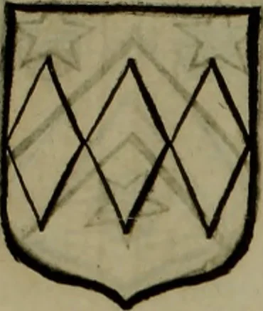 An illustration from Histoire généalogique et chronologique de la maison royale de France, des pairs, grands officiers de la couronne & de la maison du roy & des anciens barons du royaume : avec les qualitez, l'origine, le progrés & les armes de leurs familles; ensemble les statuts & le catalogue des chevaliers, commandeurs, & officiers de l'ordre du S. Esprit : le tovt dressé svr titres originaux, svr les registres des chartes du roy, du parlement, de la chambre des comptes, & du châtelet de Paris, cartulaires, manuscrits de la bibliotheque du roy, & d'autres cabinets curieux, 1726, leaf 350
