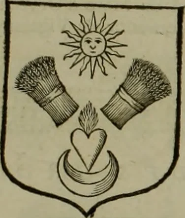 An illustration from Histoire généalogique et chronologique de la maison royale de France, des pairs, grands officiers de la couronne & de la maison du roy & des anciens barons du royaume : avec les qualitez, l'origine, le progrés & les armes de leurs familles; ensemble les statuts & le catalogue des chevaliers, commandeurs, & officiers de l'ordre du S. Esprit : le tovt dressé svr titres originaux, svr les registres des chartes du roy, du parlement, de la chambre des comptes, & du châtelet de Paris, cartulaires, manuscrits de la bibliotheque du roy, & d'autres cabinets curieux, 1726, leaf 356