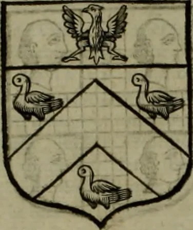 An illustration from Histoire généalogique et chronologique de la maison royale de France, des pairs, grands officiers de la couronne & de la maison du roy & des anciens barons du royaume : avec les qualitez, l'origine, le progrés & les armes de leurs familles; ensemble les statuts & le catalogue des chevaliers, commandeurs, & officiers de l'ordre du S. Esprit : le tovt dressé svr titres originaux, svr les registres des chartes du roy, du parlement, de la chambre des comptes, & du châtelet de Paris, cartulaires, manuscrits de la bibliotheque du roy, & d'autres cabinets curieux, 1726, leaf 371
