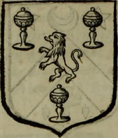 An illustration from Histoire généalogique et chronologique de la maison royale de France, des pairs, grands officiers de la couronne & de la maison du roy & des anciens barons du royaume : avec les qualitez, l'origine, le progrés & les armes de leurs familles; ensemble les statuts & le catalogue des chevaliers, commandeurs, & officiers de l'ordre du S. Esprit : le tovt dressé svr titres originaux, svr les registres des chartes du roy, du parlement, de la chambre des comptes, & du châtelet de Paris, cartulaires, manuscrits de la bibliotheque du roy, & d'autres cabinets curieux, 1726, leaf 373