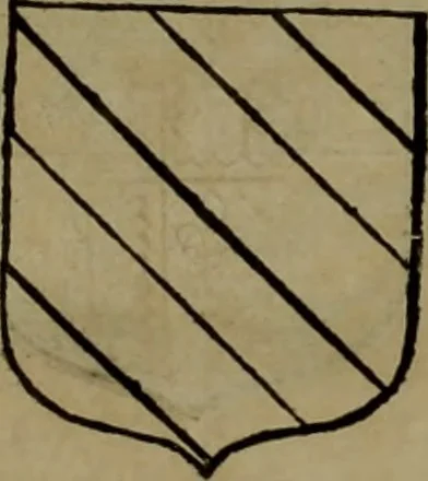 An illustration from Histoire généalogique et chronologique de la maison royale de France, des pairs, grands officiers de la couronne & de la maison du roy & des anciens barons du royaume : avec les qualitez, l'origine, le progrés & les armes de leurs familles; ensemble les statuts & le catalogue des chevaliers, commandeurs, & officiers de l'ordre du S. Esprit : le tovt dressé svr titres originaux, svr les registres des chartes du roy, du parlement, de la chambre des comptes, & du châtelet de Paris, cartulaires, manuscrits de la bibliotheque du roy, & d'autres cabinets curieux, 1726, leaf 65