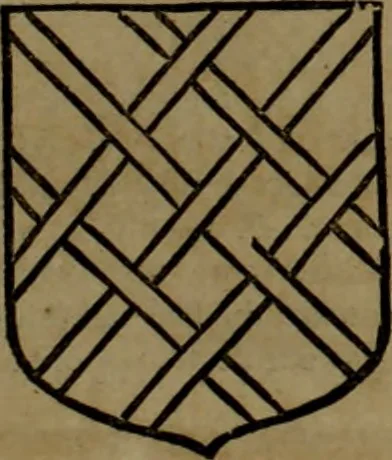 An illustration from Histoire généalogique et chronologique de la maison royale de France, des pairs, grands officiers de la couronne & de la maison du roy & des anciens barons du royaume : avec les qualitez, l'origine, le progrés & les armes de leurs familles; ensemble les statuts & le catalogue des chevaliers, commandeurs, & officiers de l'ordre du S. Esprit : le tovt dressé svr titres originaux, svr les registres des chartes du roy, du parlement, de la chambre des comptes, & du châtelet de Paris, cartulaires, manuscrits de la bibliotheque du roy, & d'autres cabinets curieux, 1726, leaf 66