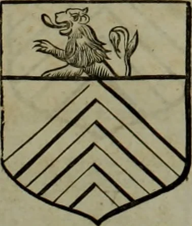 An illustration from Histoire généalogique et chronologique de la maison royale de France, des pairs, grands officiers de la couronne & de la maison du roy & des anciens barons du royaume : avec les qualitez, l'origine, le progrés & les armes de leurs familles; ensemble les statuts & le catalogue des chevaliers, commandeurs, & officiers de l'ordre du S. Esprit : le tovt dressé svr titres originaux, svr les registres des chartes du roy, du parlement, de la chambre des comptes, & du châtelet de Paris, cartulaires, manuscrits de la bibliotheque du roy, & d'autres cabinets curieux, 1726, leaf 80