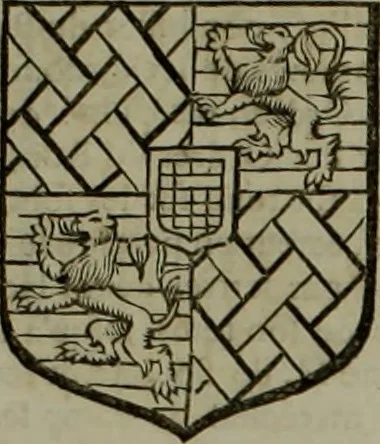 An illustration from Histoire généalogique et chronologique de la maison royale de France, des pairs, grands officiers de la couronne & de la maison du roy & des anciens barons du royaume : avec les qualitez, l'origine, le progrés & les armes de leurs familles; ensemble les statuts & le catalogue des chevaliers, commandeurs, & officiers de l'ordre du S. Esprit : le tovt dressé svr titres originaux, svr les registres des chartes du roy, du parlement, de la chambre des comptes, & du châtelet de Paris, cartulaires, manuscrits de la bibliotheque du roy, & d'autres cabinets curieux, 1726, leaf 84