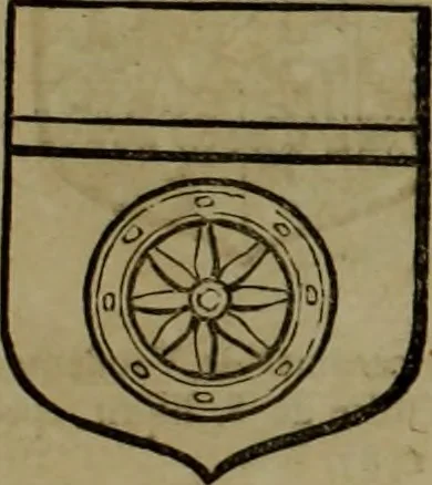 An illustration from Histoire généalogique et chronologique de la maison royale de France, des pairs, grands officiers de la couronne & de la maison du roy & des anciens barons du royaume : avec les qualitez, l'origine, le progrés & les armes de leurs familles; ensemble les statuts & le catalogue des chevaliers, commandeurs, & officiers de l'ordre du S. Esprit : le tovt dressé svr titres originaux, svr les registres des chartes du roy, du parlement, de la chambre des comptes, & du châtelet de Paris, cartulaires, manuscrits de la bibliotheque du roy, & d'autres cabinets curieux, 1726, leaf 86