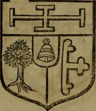An illustration from Histoire généalogique et chronologique de la maison royale de France, des pairs, grands officiers de la couronne & de la maison du roy & des anciens barons du royaume : avec les qualitez, l'origine, le progrés & les armes de leurs familles; ensemble les statuts & le catalogue des chevaliers, commandeurs, & officiers de l'ordre du S. Esprit : le tovt dressé svr titres originaux, svr les registres des chartes du roy, du parlement, de la chambre des comptes, & du châtelet de Paris, cartulaires, manuscrits de la bibliotheque du roy, & d'autres cabinets curieux, 1726, leaf 89