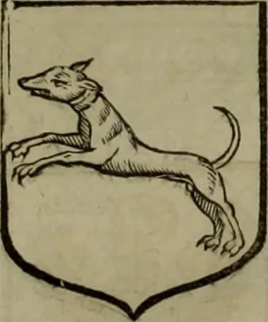 An illustration from Histoire généalogique et chronologique de la maison royale de France, des pairs, grands officiers de la couronne & de la maison du roy & des anciens barons du royaume : avec les qualitez, l'origine, le progrés & les armes de leurs familles; ensemble les statuts & le catalogue des chevaliers, commandeurs, & officiers de l'ordre du S. Esprit : le tovt dressé svr titres originaux, svr les registres des chartes du roy, du parlement, de la chambre des comptes, & du châtelet de Paris, cartulaires, manuscrits de la bibliotheque du roy, & d'autres cabinets curieux, 1726, leaf 93