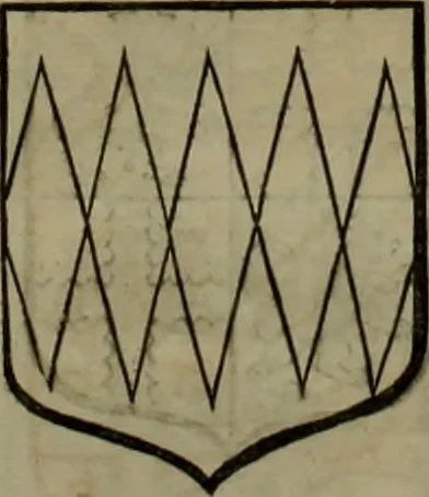 An illustration from Histoire généalogique et chronologique de la maison royale de France, des pairs, grands officiers de la couronne & de la maison du roy & des anciens barons du royaume : avec les qualitez, l'origine, le progrés & les armes de leurs familles; ensemble les statuts & le catalogue des chevaliers, commandeurs, & officiers de l'ordre du S. Esprit : le tovt dressé svr titres originaux, svr les registres des chartes du roy, du parlement, de la chambre des comptes, & du châtelet de Paris, cartulaires, manuscrits de la bibliotheque du roy, & d'autres cabinets curieux, 1726, leaf 93