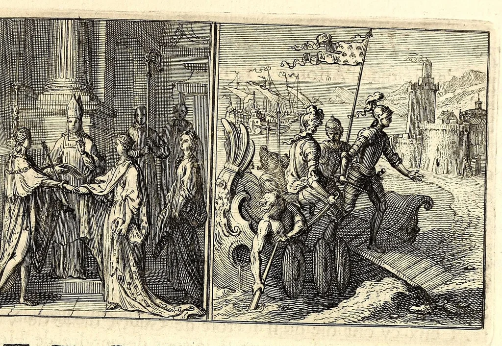 An illustration from Histoire générale de Portugal., 1700, leaf 129