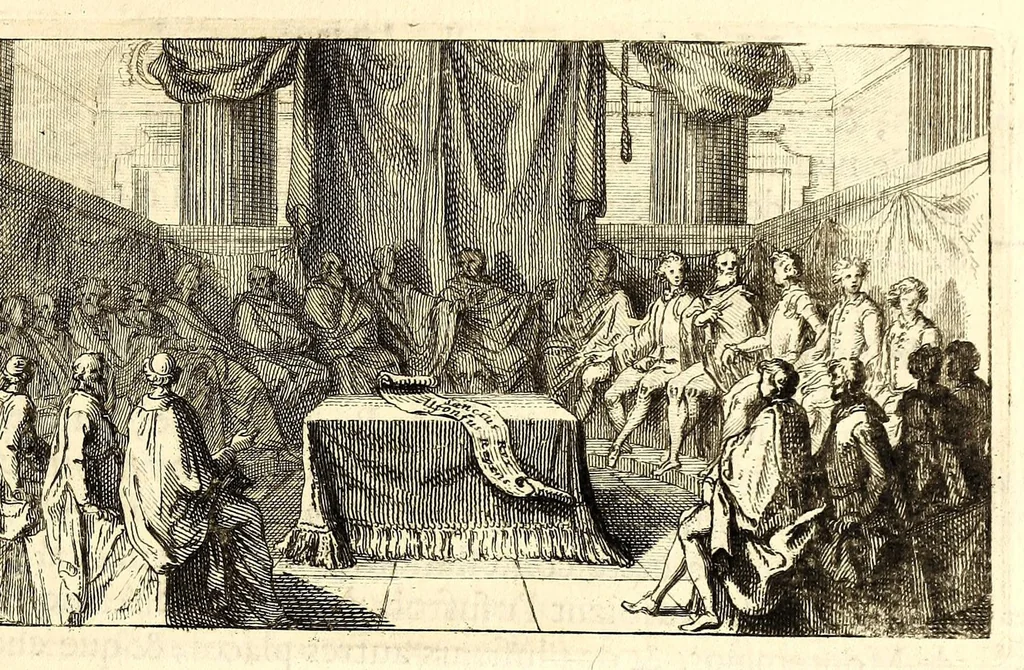 An illustration from Histoire générale de Portugal., 1700, leaf 177