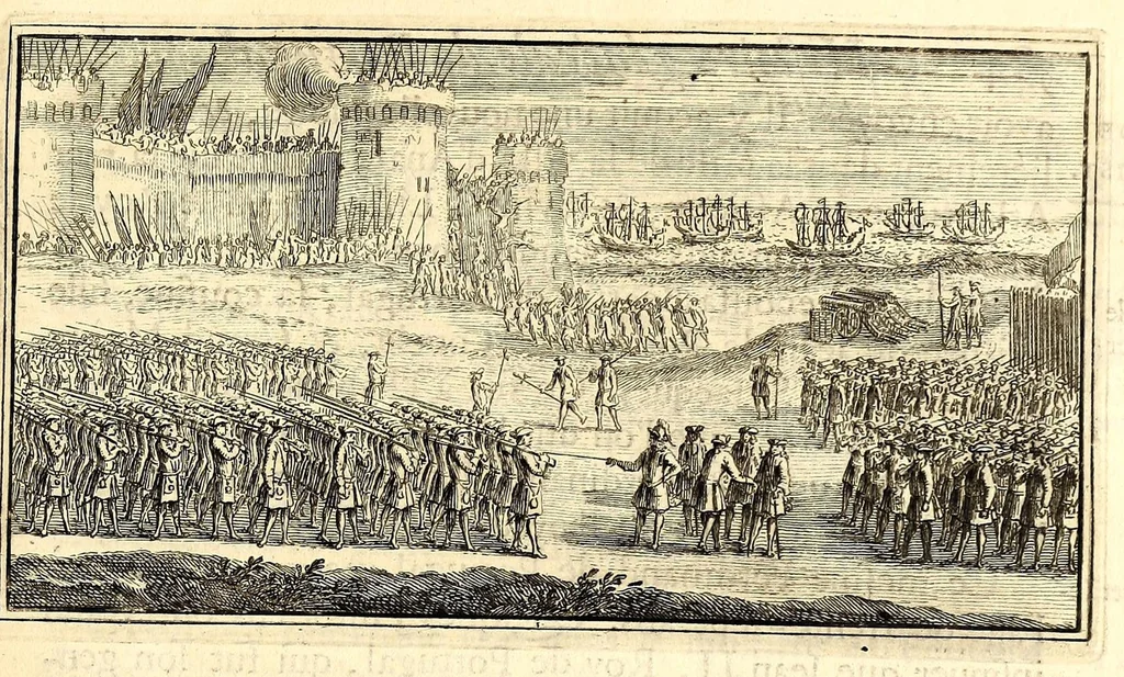 An illustration from Histoire générale de Portugal., 1700, leaf 443