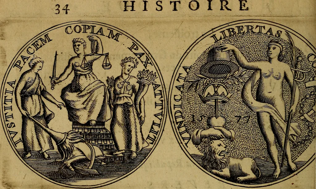 An illustration from Histoire metallique de la republique de Hollande., 1688, leaf 95
