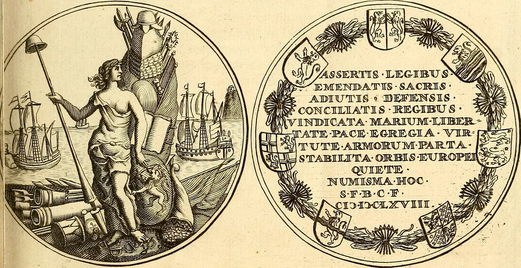 An illustration from Histoire metallique de la republique de Hollande., 1688, leaf 218