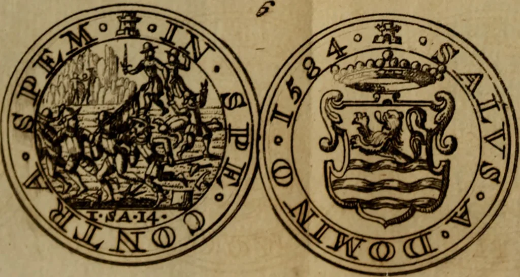 An illustration from Histoire metallique de la republique de Hollande., 1688, leaf 147