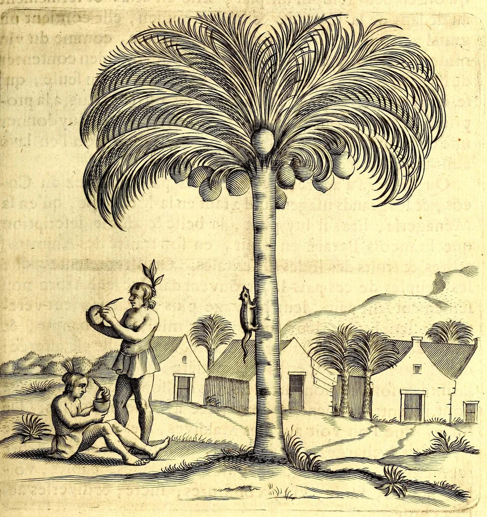 An illustration from Histoire naturelle et morale des iles Antilles de l'Amerique. Enrichie d'un grand nombre de belles figures en taille douce, des places & des raretez les plus considerables, qui y sont décrites. Avec un vocabulaire caraïbe, 1665, leaf 127