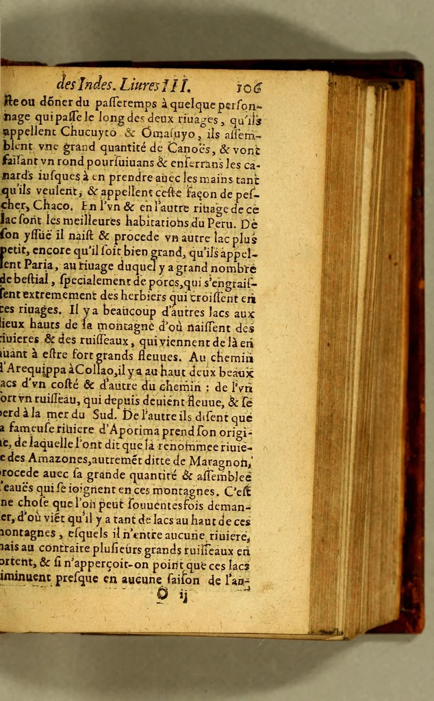 An illustration from Histoire naturelle et morale des Indes, tant Orientales, qu'Occidentales. : où il est traicté des choses remarquables du ciel, des elemens ... qui sont propres de ce pays, : ensemble des murs, ceremonies ... des mesmes Indiens., 1617, leaf 355