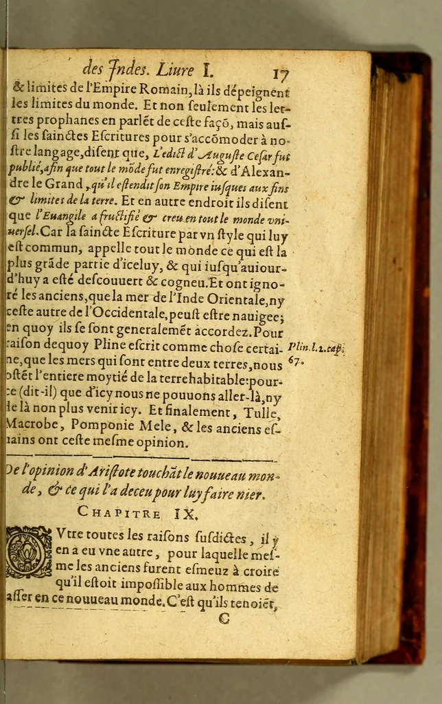 An illustration from Histoire naturelle et morale des Indes, tant Orientales, qu'Occidentales. : où il est traicté des choses remarquables du ciel, des elemens ... qui sont propres de ce pays, : ensemble des murs, ceremonies ... des mesmes Indiens., 1617, leaf 57