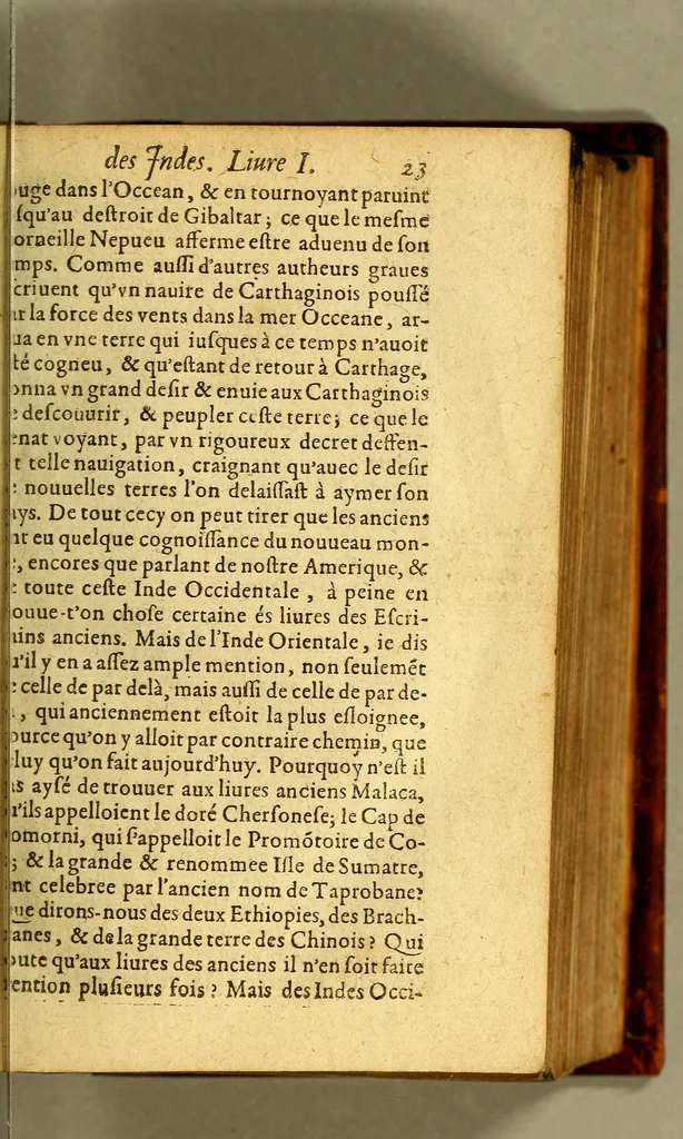 An illustration from Histoire naturelle et morale des Indes, tant Orientales, qu'Occidentales. : où il est traicté des choses remarquables du ciel, des elemens ... qui sont propres de ce pays, : ensemble des murs, ceremonies ... des mesmes Indiens., 1617, leaf 75