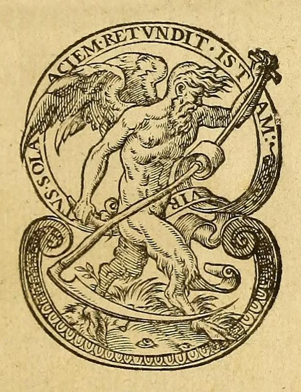 An illustration from Histoire ou commentaires de toutes choses memorables, auenues depuys LXX. ans en ça par toutes les parties du monde, tant au faict seculier que ecclesiastic:, 1571, leaf 7