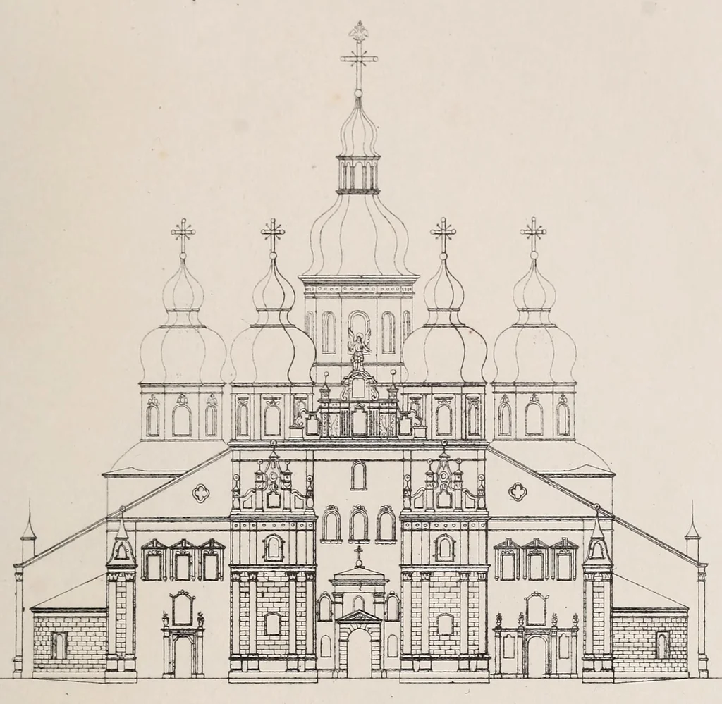 An illustration from Histoire pittoresque de l'architecture en Russie, suivie d'un aperçu sur le climat, les moeurs et le développement de la civilisation dans ce pays, 1864, leaf 159