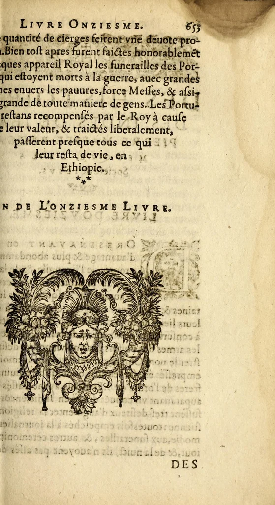 An illustration from Histoires des Indes,, 1604, leaf 665