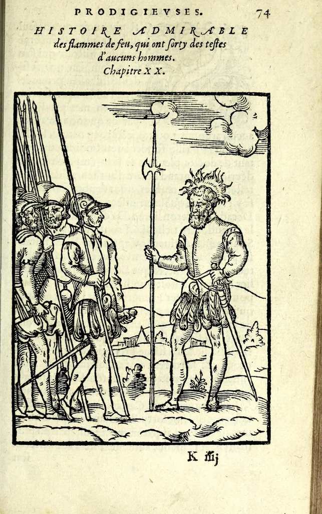 An illustration from Histoires prodigieuses extraictes de plusieurs fameux autheurs, grecz & latins, sacrez & prophanes, 1561, leaf 179