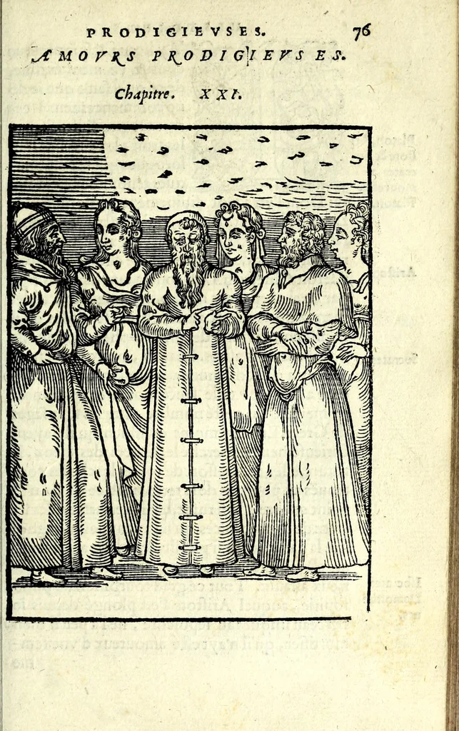 An illustration from Histoires prodigieuses extraictes de plusieurs fameux autheurs, grecz & latins, sacrez & prophanes, 1561, leaf 183
