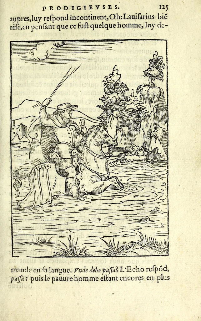 An illustration from Histoires prodigieuses extraictes de plusieurs fameux autheurs, grecz & latins, sacrez & prophanes, 1561, leaf 277