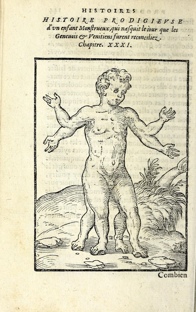 An illustration from Histoires prodigieuses extraictes de plusieurs fameux autheurs, grecz & latins, sacrez & prophanes, 1561, leaf 316