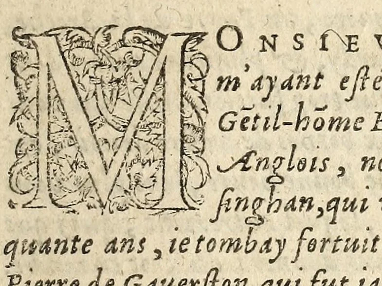 An illustration from Histoire tragique et memorable de Pierre de Gaverston gentil homme gascon, jadis le mignon d'Edoüard 2. Roy d'Angleterre /, 1588, leaf 11