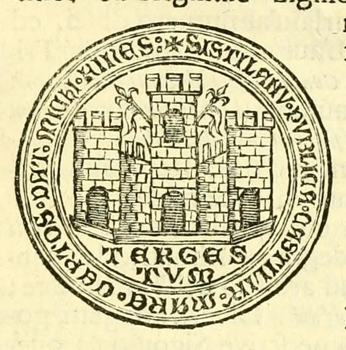 An illustration from Historia antica, e moderna: sacra, e profana, della città di Trieste ... : con la notitia di molt'arcani d'antichità ... e gesti d'huomini illustri ... sin'à ... 1698, 1698, leaf 158