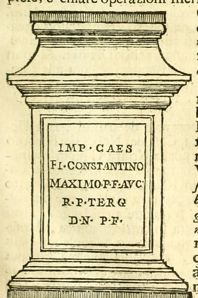 An illustration from Historia antica, e moderna: sacra, e profana, della città di Trieste ... : con la notitia di molt'arcani d'antichità ... e gesti d'huomini illustri ... sin'à ... 1698, 1698, leaf 167