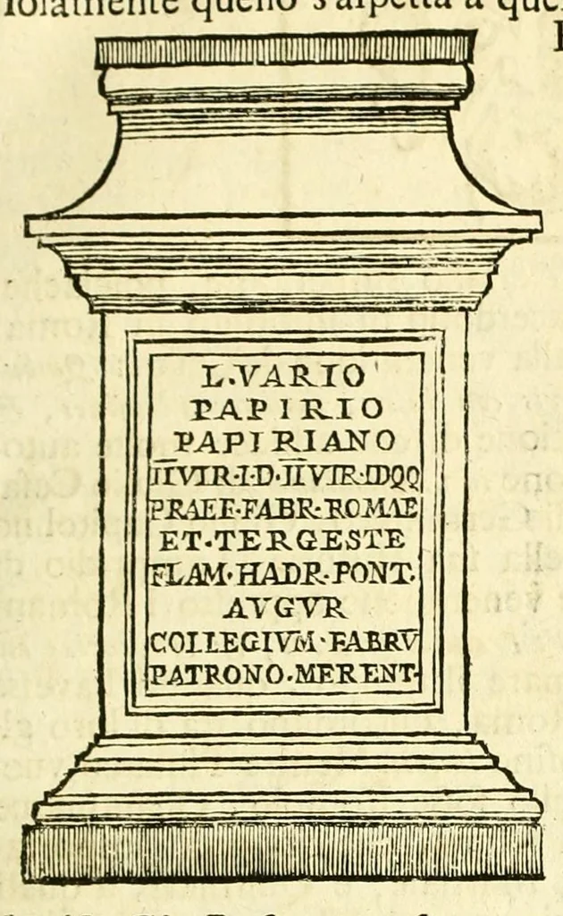 An illustration from Historia antica, e moderna: sacra, e profana, della città di Trieste ... : con la notitia di molt'arcani d'antichità ... e gesti d'huomini illustri ... sin'à ... 1698, 1698, leaf 233