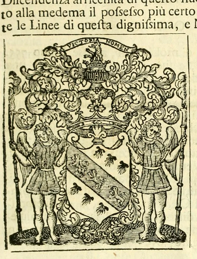An illustration from Historia antica, e moderna: sacra, e profana, della città di Trieste ... : con la notitia di molt'arcani d'antichità ... e gesti d'huomini illustri ... sin'à ... 1698, 1698, leaf 607