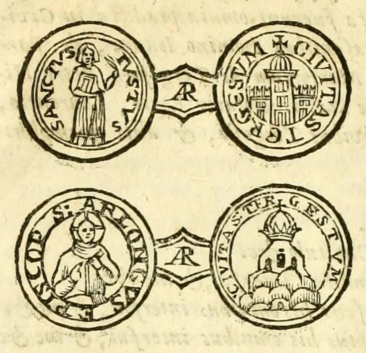 An illustration from Historia antica, e moderna: sacra, e profana, della città di Trieste ... : con la notitia di molt'arcani d'antichità ... e gesti d'huomini illustri ... sin'à ... 1698, 1698, leaf 674