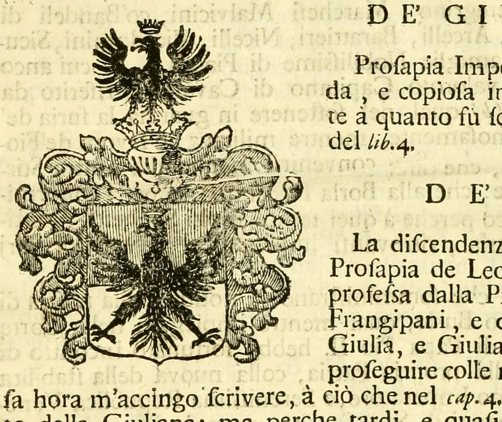 An illustration from Historia antica, e moderna: sacra, e profana, della città di Trieste ... : con la notitia di molt'arcani d'antichità ... e gesti d'huomini illustri ... sin'à ... 1698, 1698, leaf 690