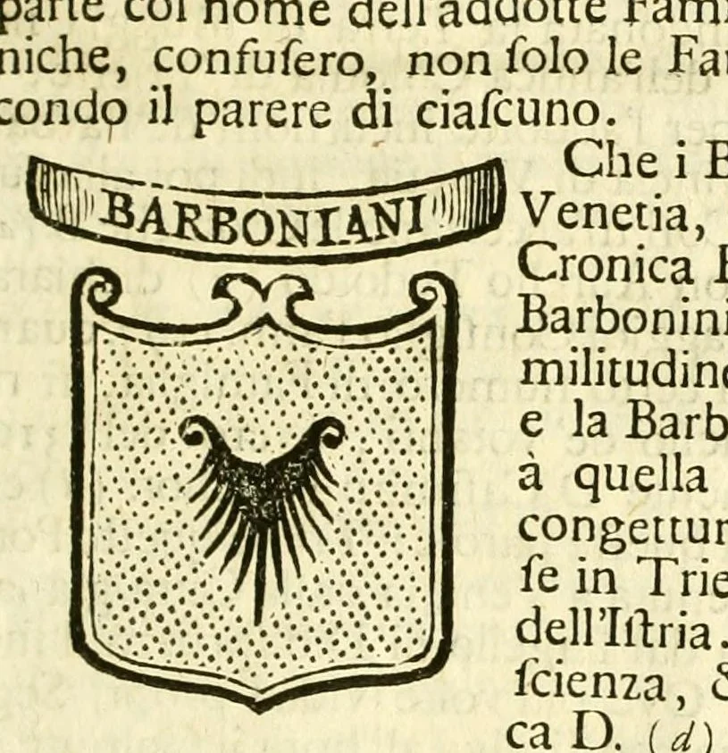 An illustration from Historia antica, e moderna: sacra, e profana, della città di Trieste ... : con la notitia di molt'arcani d'antichità ... e gesti d'huomini illustri ... sin'à ... 1698, 1698, leaf 703