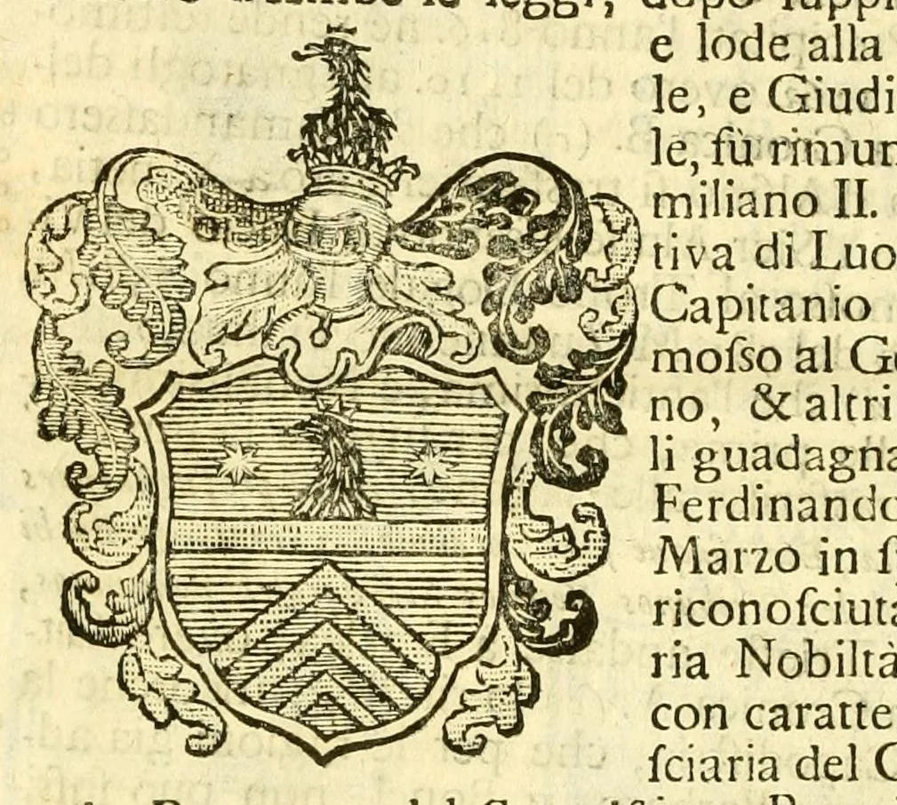An illustration from Historia antica, e moderna: sacra, e profana, della città di Trieste ... : con la notitia di molt'arcani d'antichità ... e gesti d'huomini illustri ... sin'à ... 1698, 1698, leaf 714