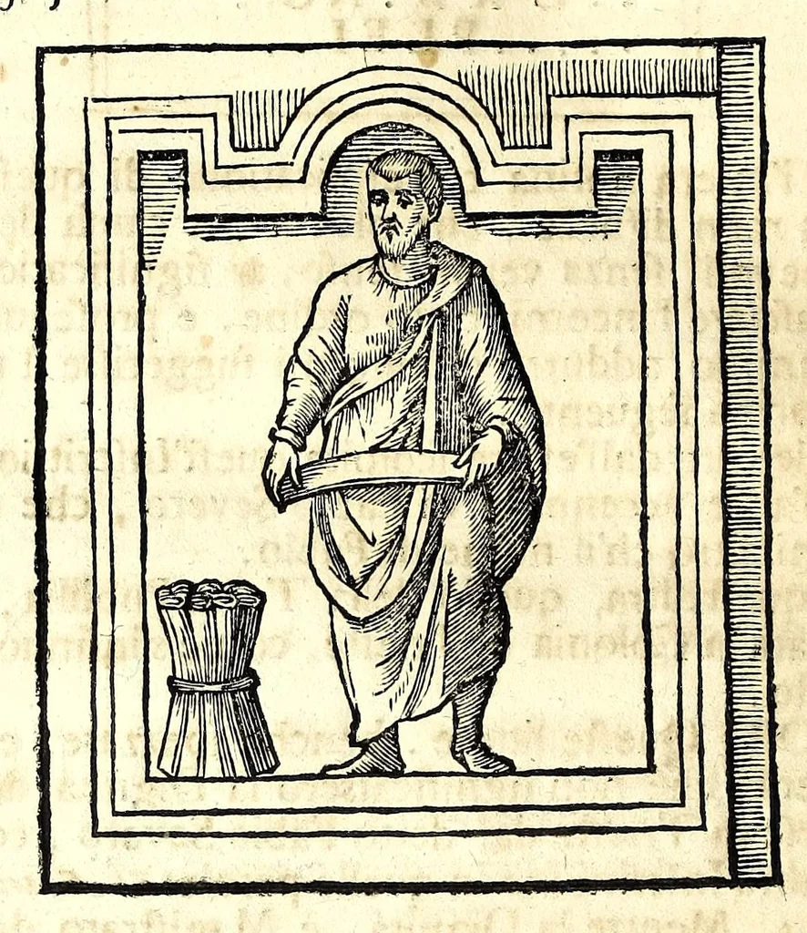 An illustration from Historia antica e moderna, sacra e profana, della città di Trieste, celebre colonia de'cittadini Romani : con la notitia di molt'arcani d'antichità, prerogative di nobiltà, e gesti d'huomini illustri, privilegi della città, e famiglie d'essa, varietà d'eruditioni, inscrittioni, sassi, mausolei, M.S. successi, mutationi de riti, e dominj, fin'à quest'anno 1698, 1698, leaf 202