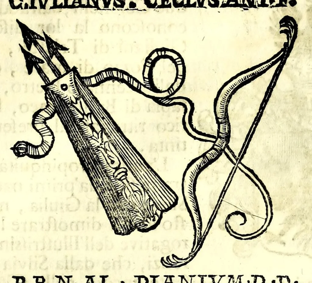 An illustration from Historia antica e moderna, sacra e profana, della città di Trieste, celebre colonia de'cittadini Romani : con la notitia di molt'arcani d'antichità, prerogative di nobiltà, e gesti d'huomini illustri, privilegi della città, e famiglie d'essa, varietà d'eruditioni, inscrittioni, sassi, mausolei, M.S. successi, mutationi de riti, e dominj, fin'à quest'anno 1698, 1698, leaf 331