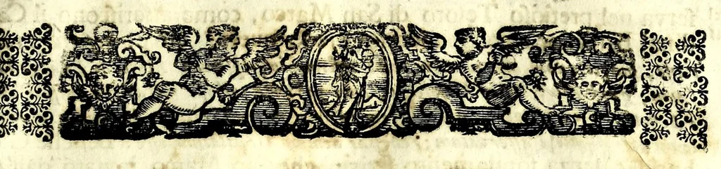 An illustration from Historia antica e moderna, sacra e profana, della città di Trieste, celebre colonia de'cittadini Romani : con la notitia di molt'arcani d'antichità, prerogative di nobiltà, e gesti d'huomini illustri, privilegi della città, e famiglie d'essa, varietà d'eruditioni, inscrittioni, sassi, mausolei, M.S. successi, mutationi de riti, e dominj, fin'à quest'anno 1698, 1698, leaf 401