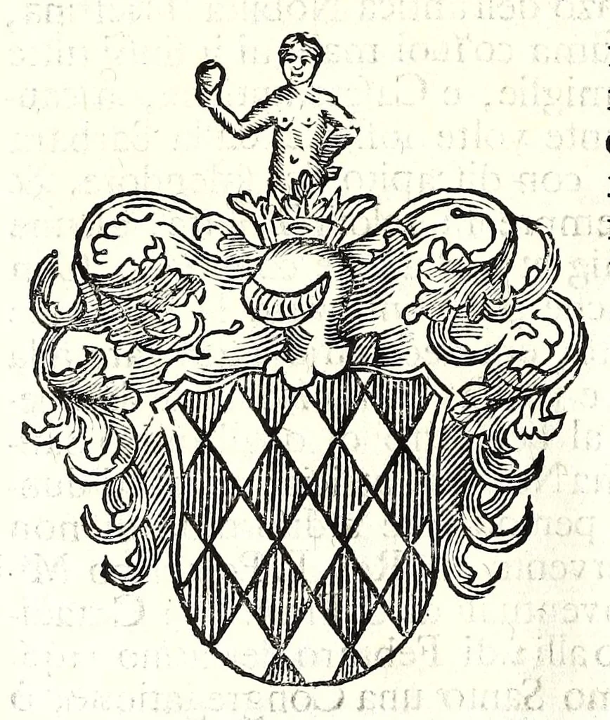 An illustration from Historia antica e moderna, sacra e profana, della città di Trieste, celebre colonia de'cittadini Romani : con la notitia di molt'arcani d'antichità, prerogative di nobiltà, e gesti d'huomini illustri, privilegi della città, e famiglie d'essa, varietà d'eruditioni, inscrittioni, sassi, mausolei, M.S. successi, mutationi de riti, e dominj, fin'à quest'anno 1698, 1698, leaf 688
