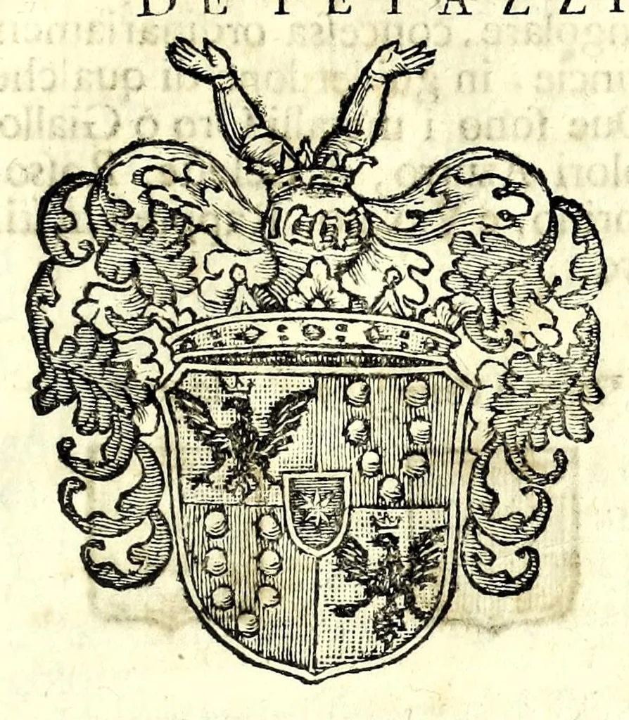 An illustration from Historia antica e moderna, sacra e profana, della città di Trieste, celebre colonia de'cittadini Romani : con la notitia di molt'arcani d'antichità, prerogative di nobiltà, e gesti d'huomini illustri, privilegi della città, e famiglie d'essa, varietà d'eruditioni, inscrittioni, sassi, mausolei, M.S. successi, mutationi de riti, e dominj, fin'à quest'anno 1698, 1698, leaf 695