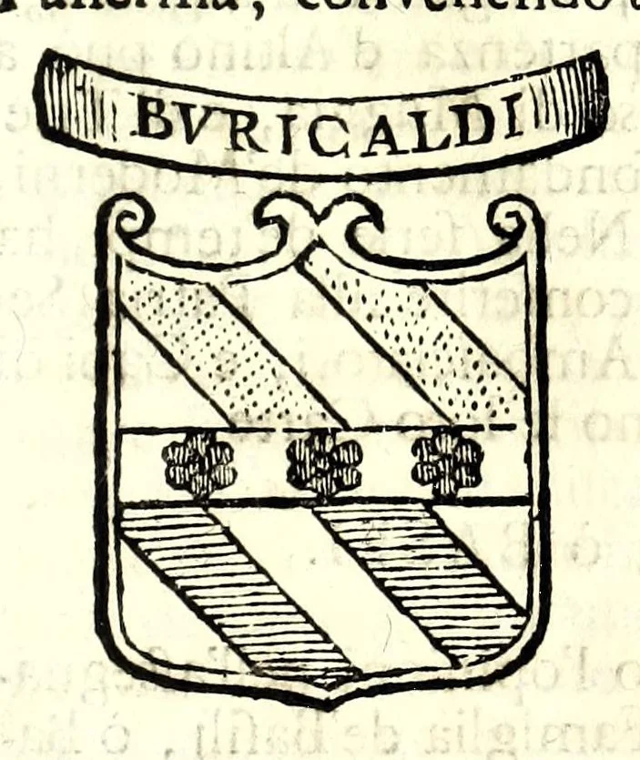 An illustration from Historia antica e moderna, sacra e profana, della città di Trieste, celebre colonia de'cittadini Romani : con la notitia di molt'arcani d'antichità, prerogative di nobiltà, e gesti d'huomini illustri, privilegi della città, e famiglie d'essa, varietà d'eruditioni, inscrittioni, sassi, mausolei, M.S. successi, mutationi de riti, e dominj, fin'à quest'anno 1698, 1698, leaf 705